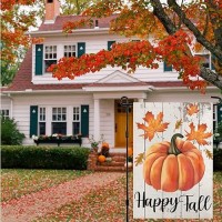 Happy Fall Garden Flag 12 18 Inch Double Sided Vertical Thanksgiving Yard Autumn Pumpkin Outdoor Decor Df076