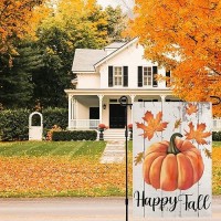 Happy Fall Garden Flag 12 18 Inch Double Sided Vertical Thanksgiving Yard Autumn Pumpkin Outdoor Decor Df076