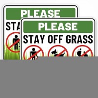 2Pc Stay Off Grass Sign With Stake 17 Inches By 13 Inches Corrugated Plastic Keep Off Grass Sign Dont Walk On Grass Lawn