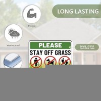 2Pc Stay Off Grass Sign With Stake 17 Inches By 13 Inches Corrugated Plastic Keep Off Grass Sign Dont Walk On Grass Lawn