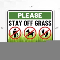 2Pc Stay Off Grass Sign With Stake 17 Inches By 13 Inches Corrugated Plastic Keep Off Grass Sign Dont Walk On Grass Lawn