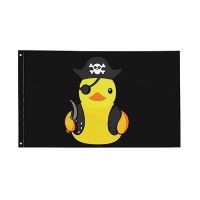 Pirate Rubber Duck Flag 3X5 Ft Outside Garden Yard Banner Viking Flag Outdoor Decorative Sign