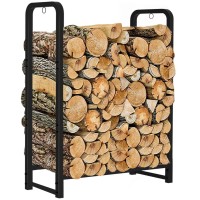 Artibear Firewood Rack Stand 2Ft Heavy Duty Logs Holder For Outdoor Indoor Fireplace Metal Wood Pile Storage Stacker Organizer