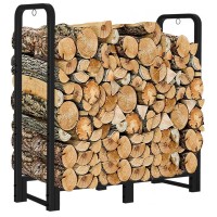 Artibear 3Ft Firewood Rack Stand Heavy Duty Logs Holder For Outdoor Indoor Fireplace Metal Wood Pile Storage Stacker Organzier