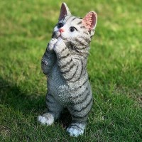 Cat Figurines Outdoor Statue Garden Decor Cat Statue Garden Statues Outdoor Clearance For Patio Lawn Decoration 91 Tall Gr