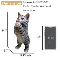 Cat Figurines Outdoor Statue Garden Decor Cat Statue Garden Statues Outdoor Clearance For Patio Lawn Decoration 91 Tall Gr