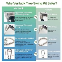 Veriluck Tree Swing Straps Hanging Kit 3Ft8Ft15Ft20Ft30Ft Strong Durable Holds Up To 5000Lbs Adjustable Tree Swing