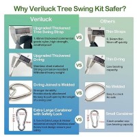 Veriluck Tree Swing Straps Hanging Kit 3Ft8Ft15Ft20Ft30Ft Strong Durable Holds Up To 5000Lbs Adjustable Tree Swing