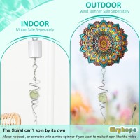 Eiryhope Glow In The Dark Gazing Ball Spiral Tail Wind Spinner Stabilizer With Glow Glass Ball Swivel Hook Hanging Garden D