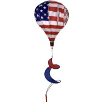 Briarwood Lane American Flag Deluxe Hot Air Balloon Patriotic Everyday Wind Twister Everyday 54 L