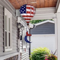 Briarwood Lane American Flag Deluxe Hot Air Balloon Patriotic Everyday Wind Twister Everyday 54 L