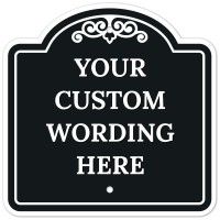 Sigo Signs Custom Indooroutdoor Decorative Sign Custom Personalized Black Background Sign 18X18 Inches Acm Fade Resistant M