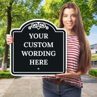 Sigo Signs Custom Indooroutdoor Decorative Sign Custom Personalized Black Background Sign 18X18 Inches Acm Fade Resistant M