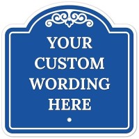 Sigo Signs Custom Indooroutdoor Decorative Sign Custom Personalized Blue Background Sign 18X18 Inches Acm Fade Resistant Ma