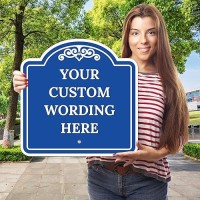 Sigo Signs Custom Indooroutdoor Decorative Sign Custom Personalized Blue Background Sign 18X18 Inches Acm Fade Resistant Ma