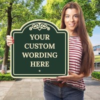 Sigo Signs Custom Indooroutdoor Decorative Sign Custom Personalized Green Background Sign 18X18 Inches Acm Fade Resistant M