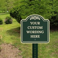 Sigo Signs Custom Indooroutdoor Decorative Sign Custom Personalized Green Background Sign 18X18 Inches Acm Fade Resistant M