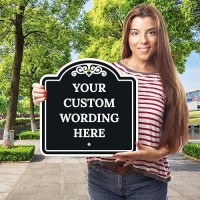 Sigo Signs Custom Indooroutdoor Decorative Sign Custom Personalized Black Background Sign 12X12 Inches Acm Fade Resistant M