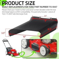 Tongass Exact Replacement Toro Lawnmower Side Discharge Chutes - Replace Toro Part Number 115-8447 - Easy To Replace Side Discharge Chutes - Fits With Toro 20330  20330C  20331 And More