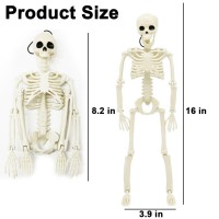 5 Packs Posable Halloween Skeleton Full Body Halloween Skeleton With Movable Joints 16 Hanging Spooky Skeletons For Hallowee