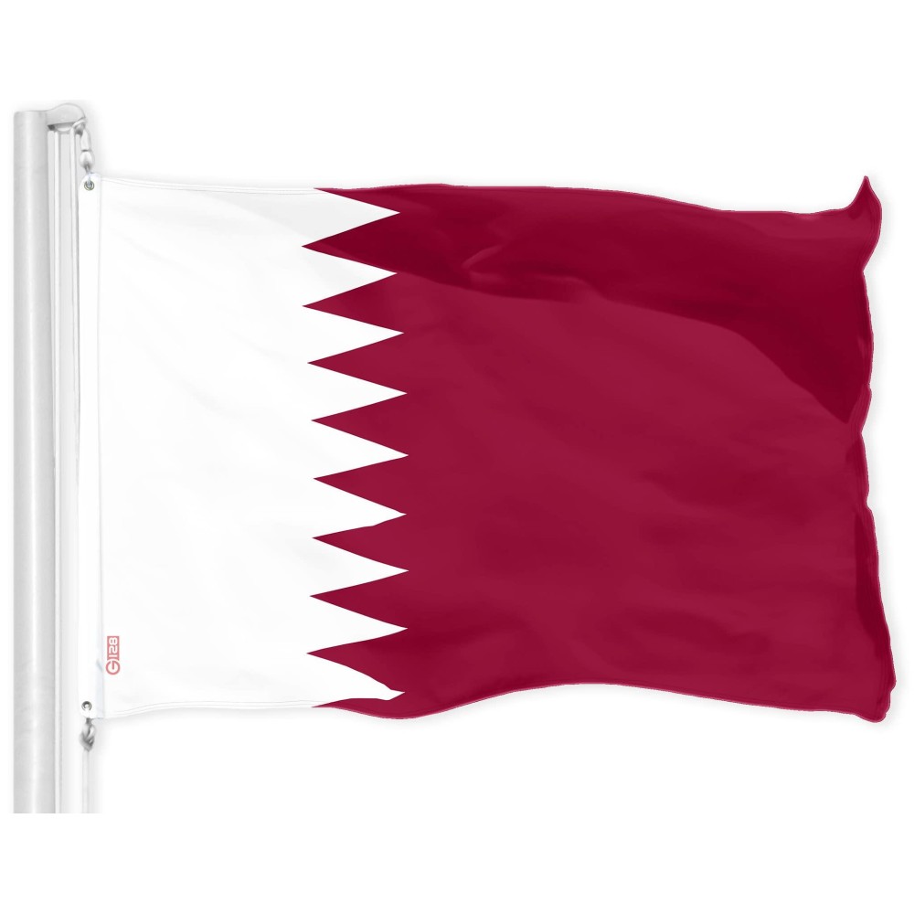 G128 Qatar Qatari Flag 3X5 Ft Liteweave Pro Series Printed 150D Polyester Country Flag Indooroutdoor Vibrant Colors Br