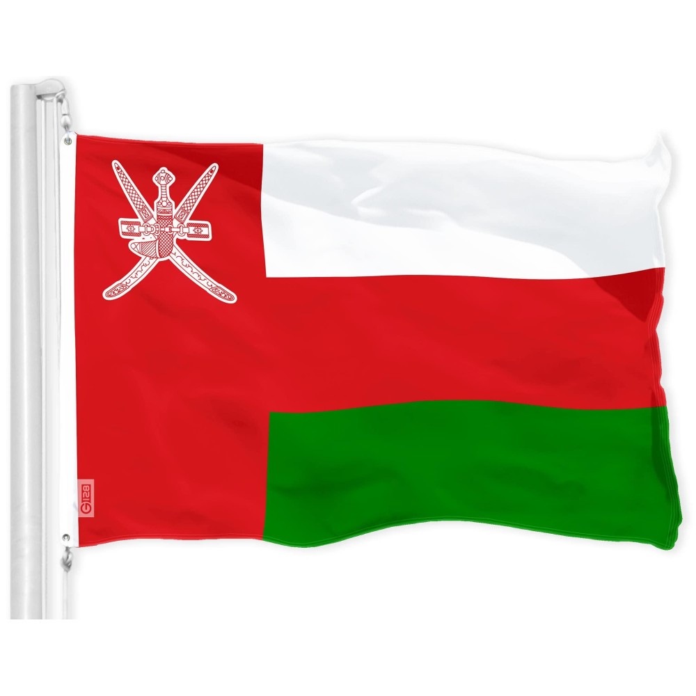 G128 Oman Omani Flag 3X5 Ft Liteweave Pro Series Printed 150D Polyester Country Flag Indooroutdoor Vibrant Colors Bras