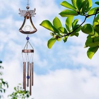 Taman Wind Chime Angel Solar Lights Wind Chimes For Outside Indoor Crackle Glass Ball Led Decorative Mobile Memorial Gift Alu