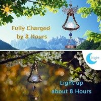 Taman Wind Chime Angel Solar Lights Wind Chimes For Outside Indoor Crackle Glass Ball Led Decorative Mobile Memorial Gift Alu