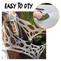 Dazonge Spider Webs Halloween Decorations Stretchy Beef Netting Halloween Spider Web Spooky Spider Web Decorations For Hallowe