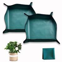 2 Pcs Plant Repotting Mat Indoor Gardening Mat Potting Tray Transplanting Planting Mat Large Foldable Replanting Mat For House P