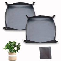 2 Pcs Plant Repotting Mat Indoor Gardening Mat Potting Tray Transplanting Planting Mat Large Foldable Replanting Mat For House P