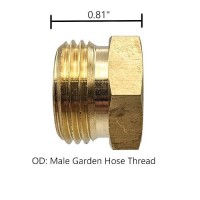 Gridtech Brass Garden Hose Adapter Fitting 12 Npt Female Threads And 34 Ght Male Connector Shower Pipe Arm Handshower A