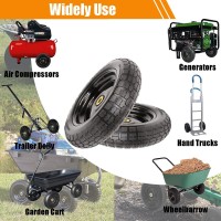 13 Flat Free Solid Tire And Wheel For Carts Replacement Wheels Wheelbarrow Garden Cart Trolleys Hand Trucks And Yard Trailers