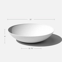 Veradek Mason Series Lane Bowl Planter-Large Round Planter For Indoor Or Outdoor Tabletops/Gardens |Made From Plastic & Concrete With Drainage Holes|Modern D?Cor For Flowers  Succulents  Small Plants