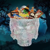 Halloween Skull Candy Dish Trick Or Treat Bowl Plant Planter Pot 6 Deep Polyresin Skulls Pot For Succulents Indoor Plants