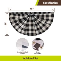 Black And White Checkered Bunting 48 X 24 Pleated Banner With Grommets