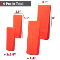 Unco Tree Felling Wedges With Spikes 4Pack 55 8 Wedges With Storage Bag Splitting Wedge Plastic Wedges Logging Tool