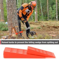 Unco Tree Felling Wedges With Spikes 4Pack 55 8 Wedges With Storage Bag Splitting Wedge Plastic Wedges Logging Tool