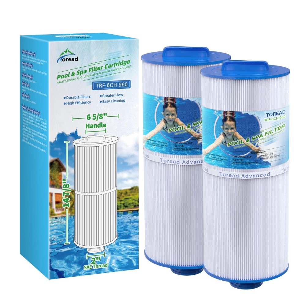 Toread 6Ch960 Spa Filter Replaces Jacuzzi Filters J300 J400 Pjw60Tlf2S 14081 6000383A Unicel 6Ch960 Filbur Fc2800 6