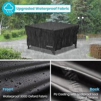 Velway Square Gas Fire Pit Cover Outdoor Heavy Duty Patio Fire Pit Cover Fits For 2834 Inch Waterproof Windproof Full Coverag