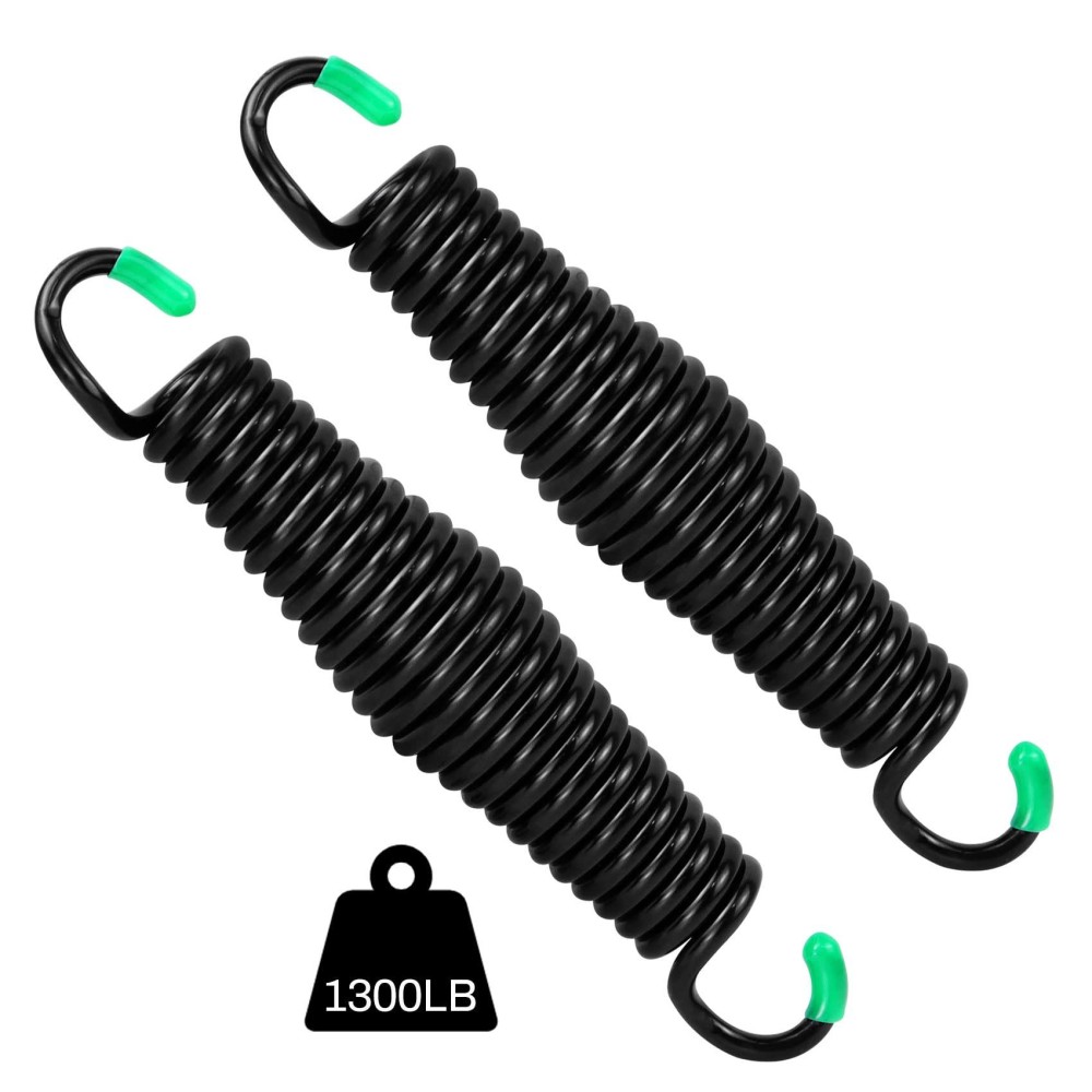 2Pack Premium Porch Swing Springs 1300Lb Heavy Duty Springs Rust Resistant Swing Springs Spring For Swing Hammock Hanging Chai