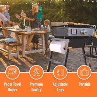 Yukon Glory Universal Portable Grill Tableflat Top Grill Griddles Stand With Built In Grill Caddy Designed To Fit Tabletop Bl