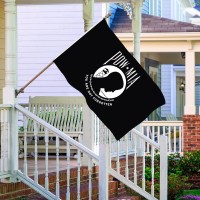 Pow Mia Flag Double Sided Outdoor 4X6 Mia Pow Flags Heavy Duty 210D Nylon Mia Flag Vivid Color Antifading With 2 Brass Grommets