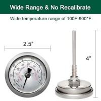 Quantfire Upgrade Replacement Thermometer For Kamado Joe Jr 25 Grill Temperature Gauge Replacement For Kamado Joe Accessories