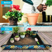 Repotting Mat For Plant Transplanting And Mess Control 295X 295 Oxford Fabric Waterproof Potting Foldable Indoor Portable