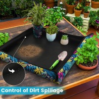 Repotting Mat For Plant Transplanting And Mess Control 295X 295 Oxford Fabric Waterproof Potting Foldable Indoor Portable