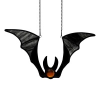 Boxcasa Bats Decor Stained Glass Window Hanging Halloween Bat Ornaments Indoor And Gothic Home Decor Bat Suncatcher Indoors Outd