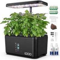 Idoo Hydroponics Growing System Kit 8Pods Birthday Gifts For Mom Women Herb Garden Indoor With Led Grow Light For Home School