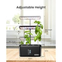 Idoo Hydroponics Growing System Kit 8Pods Birthday Gifts For Mom Women Herb Garden Indoor With Led Grow Light For Home School