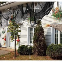 Sjhmoo Halloween Spider Net Cloth Fabric Diy Tablecloth Netting Spider Webs Halloween Decorations For Outdoor Curtain Outside Y